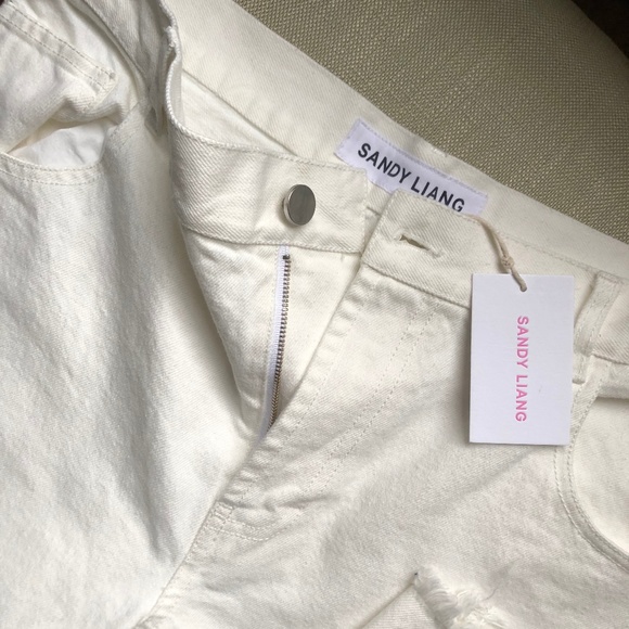 Sandy Liang Ghost Coconut Wide Leg Jean